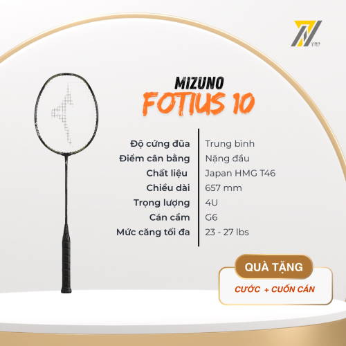  Vợt Cầu Lông Mizuno Fortius 10 2025 – Chính Hãng
