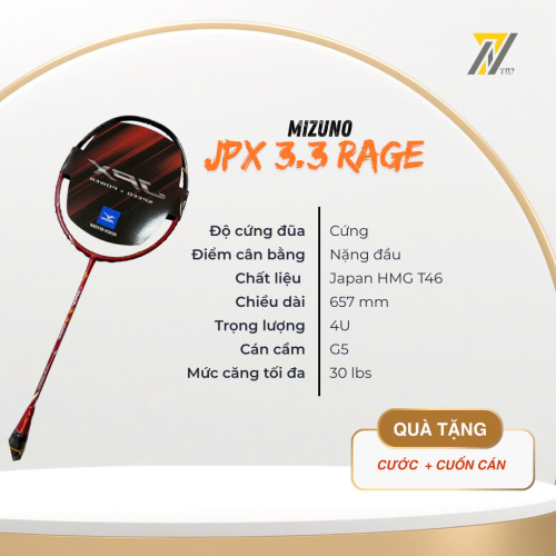 Vợt cầu lông Mizuno JPX 3.3 Rage