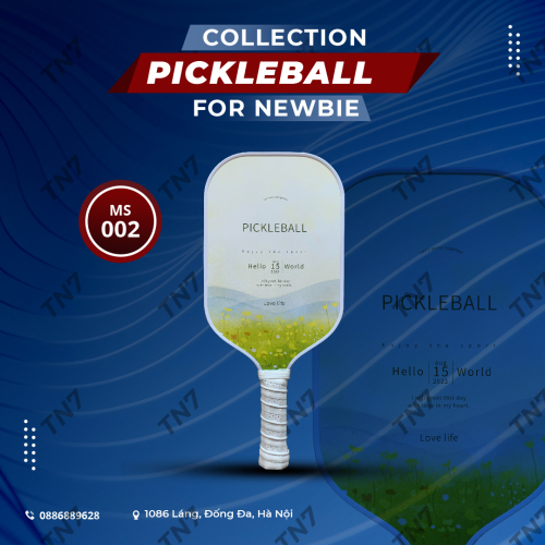 Vợt Chơi Bóng Pickleball Mã 002 Bằng Sợi Thủy Tinh Siêu Nhẹ Chuyên Nghiệp