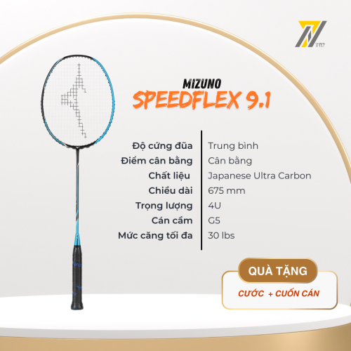 Vợt cầu lông Mizuno Speedflex 9.1 - Xanh đen bạc chính hãng
