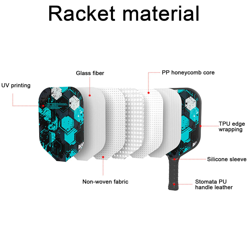 Vợt pickleball mã 020 thiết kế gọn nhẹ giúp kiểm soát chính xác và tính tiện lợi lý tưởng cho người mới bắt đầu với tay cầm không trượt 