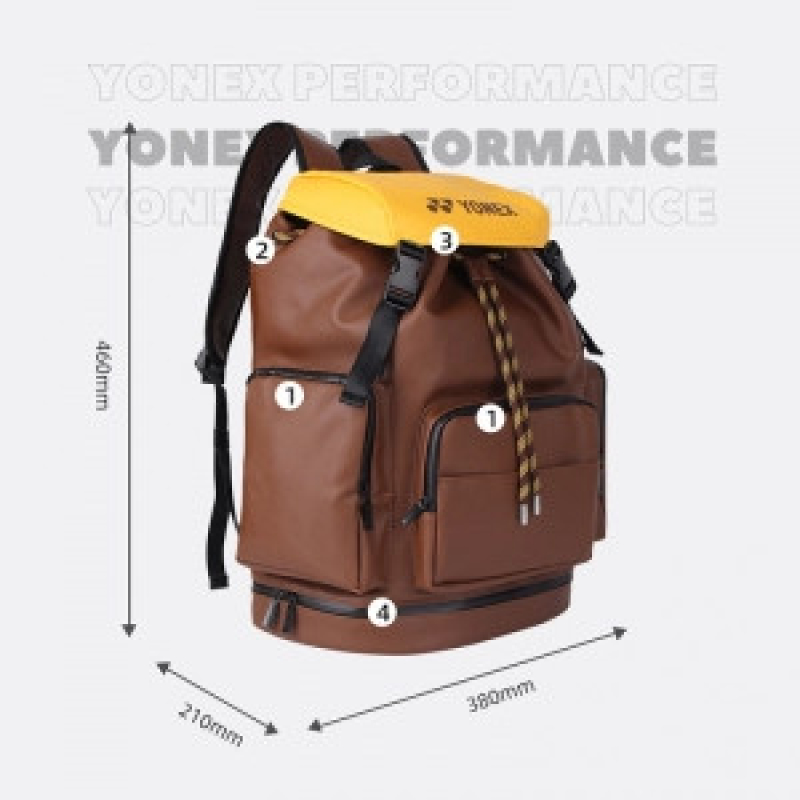 Balo Cầu Lông Yonex Lựu Đạn - Nâu vàng