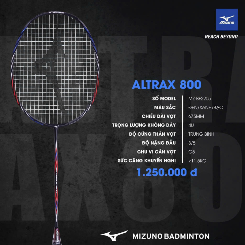 Vợt cầu lông Mizuno Altrax 800 - chính hãng