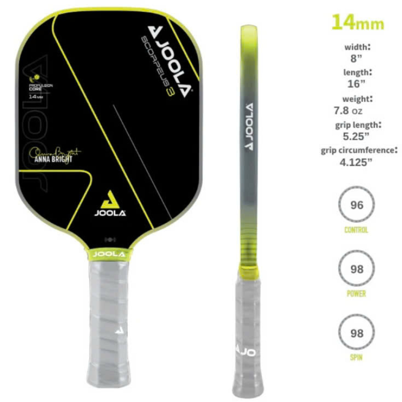 Vợt Pickleball Joola Anna Bright Scorpeus 3 14mm